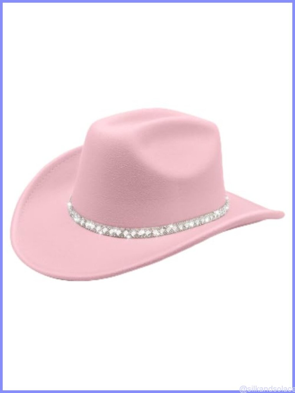 Western Cowboy Hat Wide Brim Rhinestone Fedora Unisex